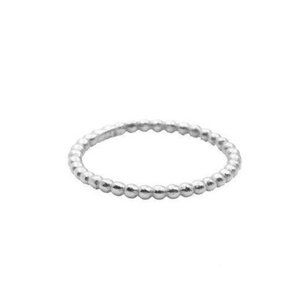 NWT Alyssa Thin Bubble Ring // 925 Sterling Silver Rhodium Plated